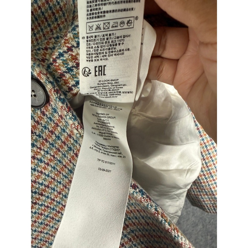 Maje Houndstooth Pattern Suit Jacket Plaid Size 3… - image 6